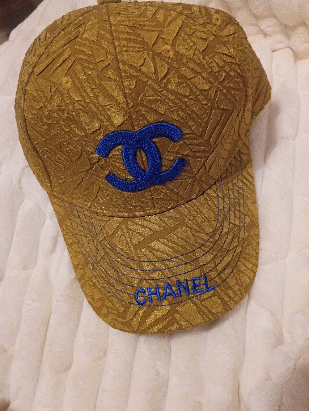 Mustard Yellow/Gold Monogram Baseball Hat Cap Trucker